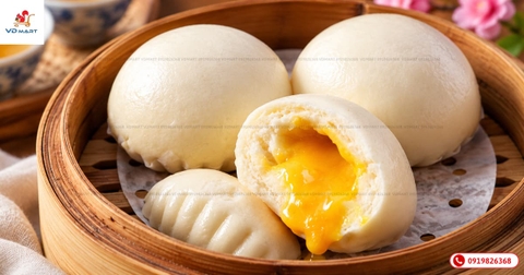 Cách làm bánh bao kim sa nhân trứng muối tan chảy