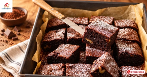 Cách làm bánh brownie chocolate ẩm mềm, đậm vị cacao