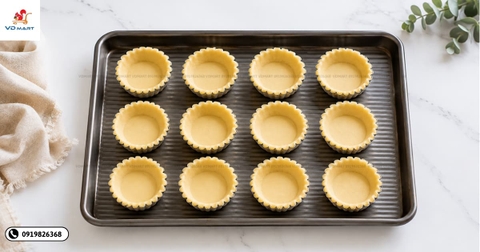 Công thức vỏ tart giòn, không bị vỡ
