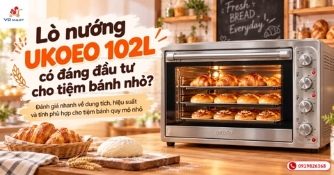Lò nướng UKOEO 102L có đáng đầu tư cho tiệm bánh nhỏ?