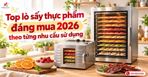 Top lò sấy thực phẩm đáng mua 2026 theo từng nhu cầu sử dụng