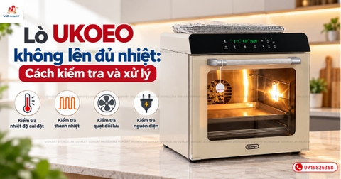 Lò UKOEO không lên đủ nhiệt: Cách kiểm tra và xử lý