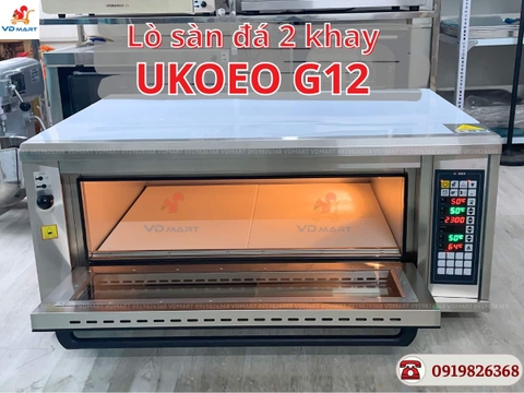 Lò nướng Ukoeo sàn đá điện tử phun sương 2 khay G12