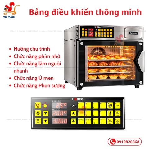 Lò nướng đối lưu 4 tầng UKOEO GXT120 [Khay 40x60]