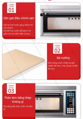 Lò nướng Ukoeo sàn đá điện tử phun sương 2 khay G12