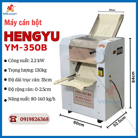 Máy cán bột công nghiệp 1 chiều Hengyu