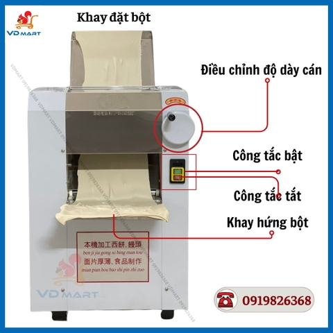 Máy cán bột công nghiệp 1 chiều Hengyu