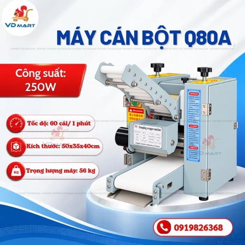 Máy cán bột bánh bao, há cảo, sủi cảo Q80A