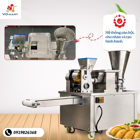 Máy gói và tạo hình sùi cảo, há cảo, bánh gối tự động S100