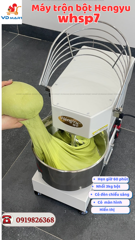Máy trộn bột hengyu 7l nhồi bột bánh mì hoa cúc