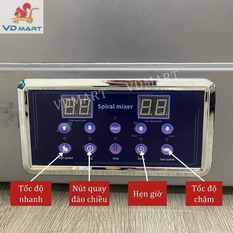 Máy trộn bột 8L Hengyu WDBHS8A - Thiết kế chắc chắn, vận hành êm ái