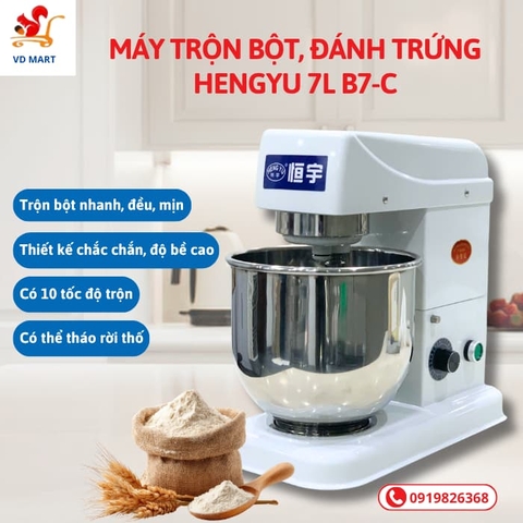 Máy trộn bột, đánh trứng HengYu 7l B7-C
