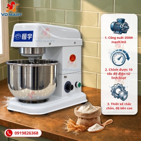 Máy trộn bột, đánh trứng HengYu 7l B7-C