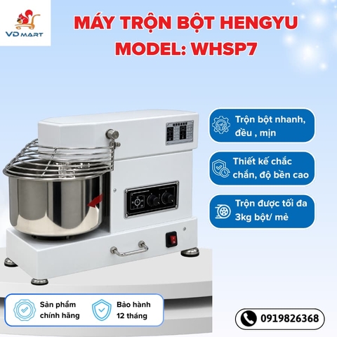 Máy Trộn Bột Hengyu 7l WHSP7 Điện Tử, Nhiều Tốc Độ