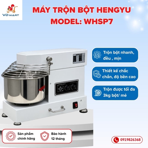 Máy Trộn Bột Hengyu 7l WHSP7 Điện Tử, Nhiều Tốc Độ
