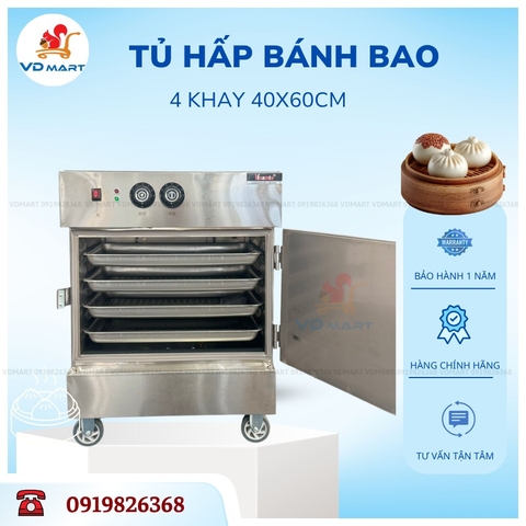 Tủ Hấp Bánh Bao 4 Khay KZ-200 – Giải Pháp Hấp Bánh Nhanh Chóng, Tiết Kiệm Cho Tiệm Bánh