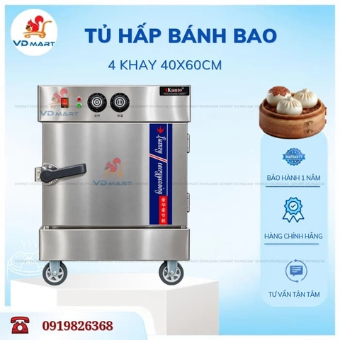 Tủ Hấp Bánh Bao 4 Khay KZ-200 – Giải Pháp Hấp Bánh Nhanh Chóng, Tiết Kiệm Cho Tiệm Bánh