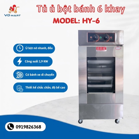 Tủ Ủ Bột 6 Khay YH-6