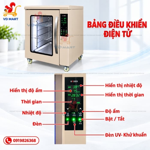 Tủ Ủ Bột 6 Tầng Ukoeo F110s