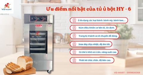 Tủ Ủ Bột 6 Khay YH-6