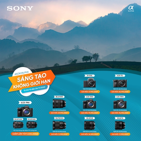SÁNG TẠO KHÔNG GIỚI HẠN CÙNG SONY ALPHA