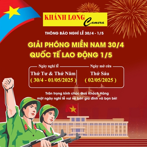 📣 THÔNG BÁO NGHỈ LỄ 30/4 - 01/05/2025
