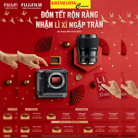 ĐÓN TẾT RỘN RÀNG NHẬN LÌ XÌ NGẬP TRÀN LÊN TỚI 35 TRIỆU KHI MUA CÁC SẢN PHẨM FUJIFILM
