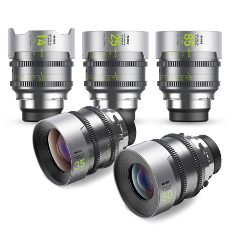 NISI ATHENA Tuned Prime T2.4/1.9 Full-Frame 5-Lens Kit With Case (PL Mount) - Chính Hãng