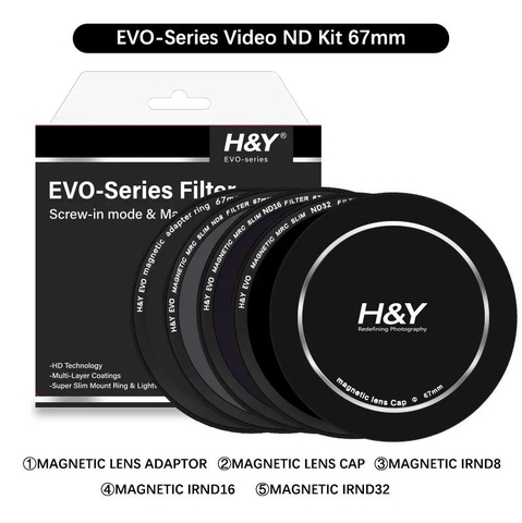 (H&Y) HD EVO-Series Magnetic Videographer IRND8 / IRND16 / IRND32 Filter Kit