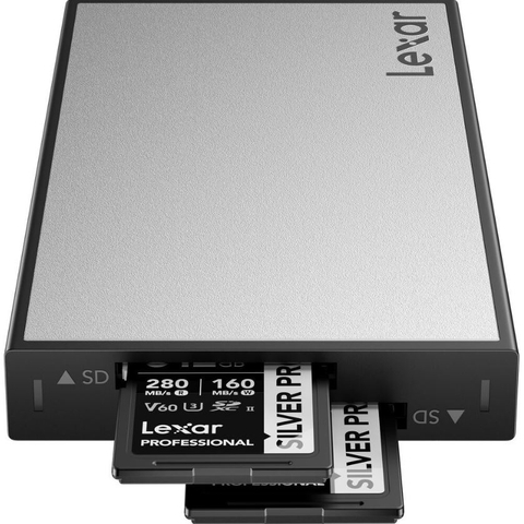 ĐẦU ĐỌC THẺ NHỚ (WORKFLOW) LEXAR PROFESSIONAL WORKFLOW DUAL-SLOT SD UHS-II CARD READER/USB 3.2 GEN2/3Y (LPWF720N-4ANGL)