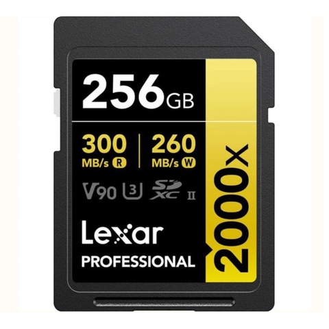Thẻ nhớ Lexar SD 256GB 300MB/S Profes. 2000x SDHC/SDXC UHS-II U3