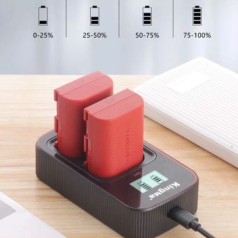 Sạc + Pin Kingma E6NH LCD for Canon 2,000mAh