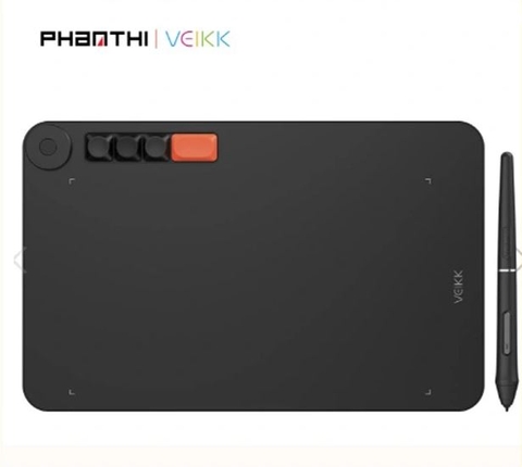 Bảng Vẽ Đồ Họa VEIKK Voila L Android Cảm Ứng Nghiêng 4 Phím Keycap Và Vòng Dial