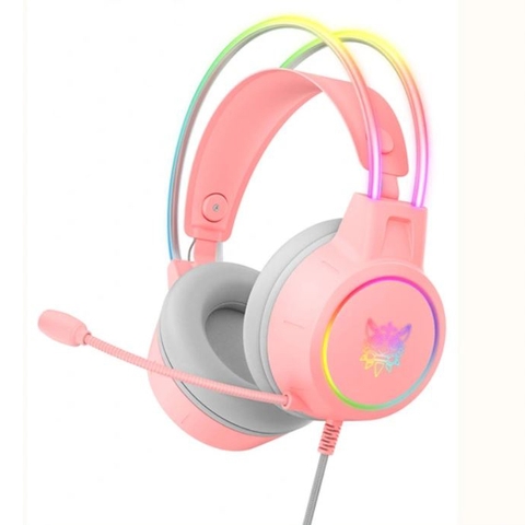 ONIKUMA X15 PRO PINK – TAI NGHE CHƠI GAME VÒM HAI ĐẦU MICRÔ KHỬ TIẾNG ỒN CÓ DÂY 3,5MM