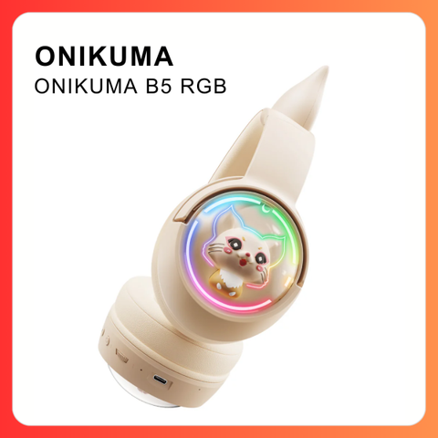 Tai Nghe ONIKUMA B5 RGB – Tai Nghe Chơi Game Không Dây Bluetooth Tai Mèo Đầy Sức Hút