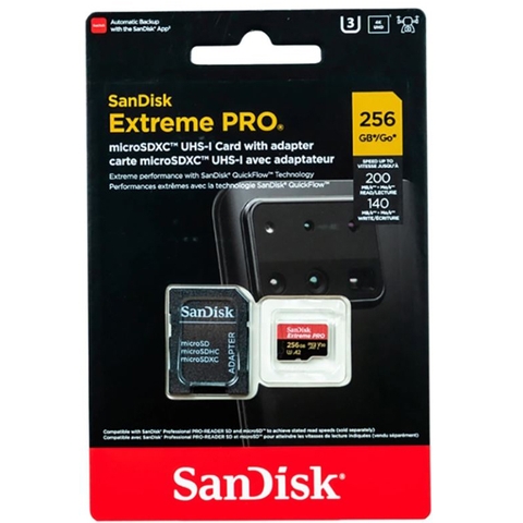 Thẻ Nhớ MicroSDXC SanDisk Extreme Pro V30 A2 256GB 200MB/s