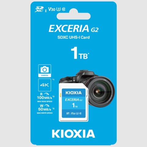 Thẻ nhớ SDXC KIOXIA EXCERIA 1TB C10 UHS-I U3 V30 A1 upto 100MB/s