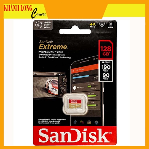 Thẻ Nhớ MicroSDXC SanDisk Extreme V30 A2 128GB 190MB/s