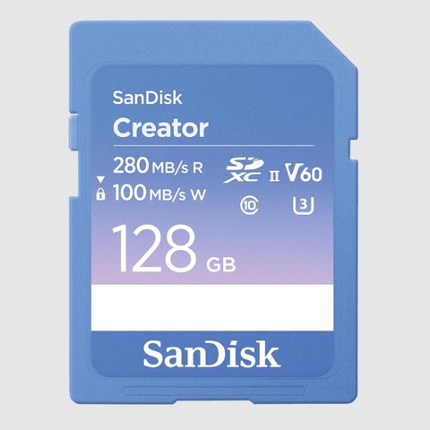 Thẻ nhớ SDXC SanDisk Creator V60 U3 C10 UHS-II 280MB/s 128GB / 256GB / 512GB
