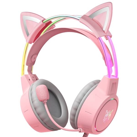 TAI NGHE ONIKUMA X15 PRO PINK CÓ TAI MÈO – PINK