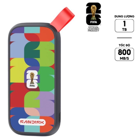 Ổ cứng di động SSD Sandisk FIFA World Cup 2026 1TB 800MB/s ‎SDSSDE30F-1T00-G25