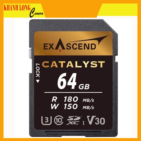 Thẻ Nhớ Exascend SDXC UHS I V30 Catalyst 64GB R:180Mb / W:150Mb