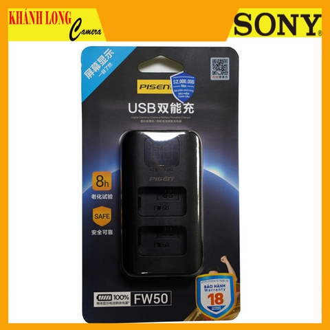 SẠC ĐÔI PISEN SONY FW50 USB DUAL CAMERA CHARGING
