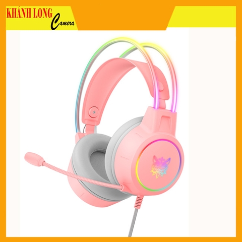 ONIKUMA X15 PRO PINK – TAI NGHE CHƠI GAME VÒM HAI ĐẦU MICRÔ KHỬ TIẾNG ỒN CÓ DÂY 3,5MM