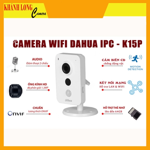 Camera Wifi 1.3MP DAHUA DH-IPC-K15P