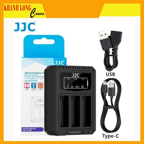 Bộ sạc pin JJC DB-120 cho máy ảnh DB120 Ricoh GR4 GR IV USB Type-C