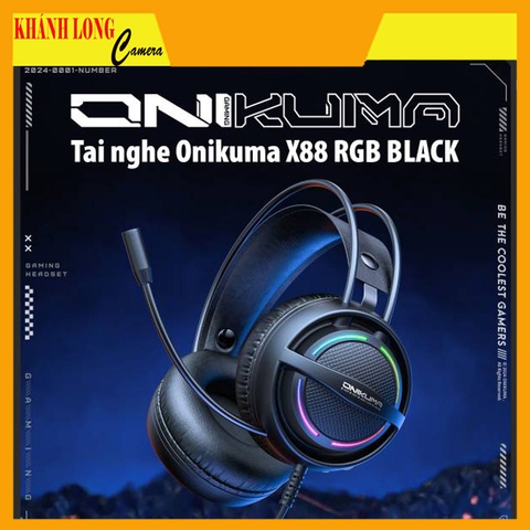 Tai nghe Onikuma X88 RGB BLACK
