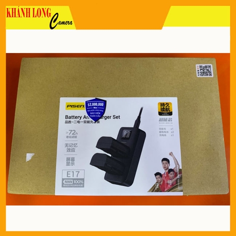 BỘ PISEN 2 PIN,1 SẠC CANON LP-E17