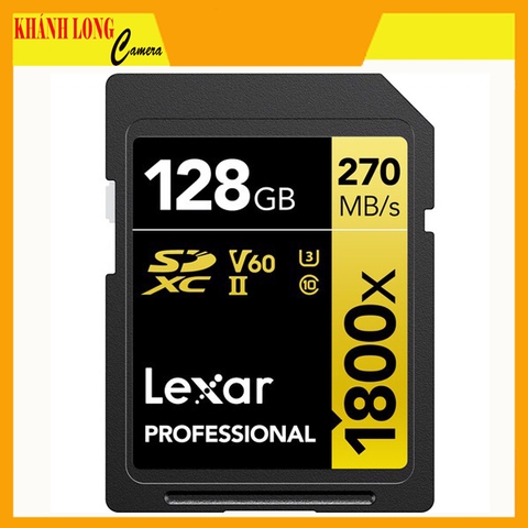 Thẻ nhớ Lexar SD 128GB 1800X (Profes. 1800x SDXC UHS-II U3 V60)