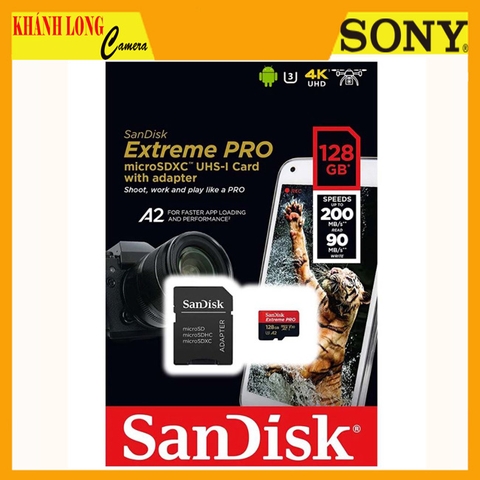 Thẻ Nhớ MicroSDXC SanDisk Extreme Pro V30 A2 128GB 200MB/s